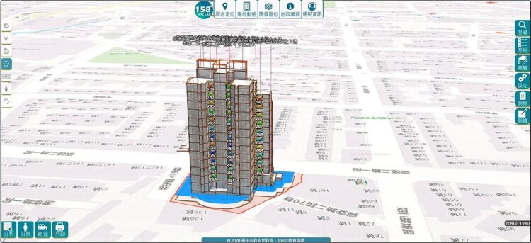 6萬戶不動產資料立體化 台中「158PLUS空間資訊網」3D模型更好查 6萬戶不動產資料立體化-台中「158plus空間資訊網」3d模型更好查