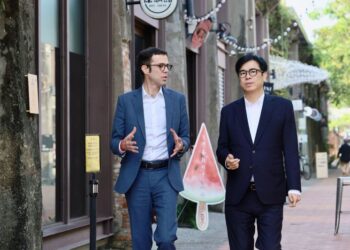 2025法國生活節升級亮點-陳其邁與法國在台協會主任龍燁攜手拍片