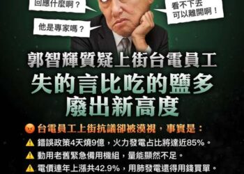 台電員工五一抗議電價政策-郭智輝回應惹議