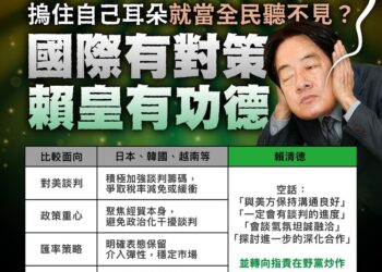 摀住自己耳朵就當全民聽不見？-國際有對策-賴皇有功德