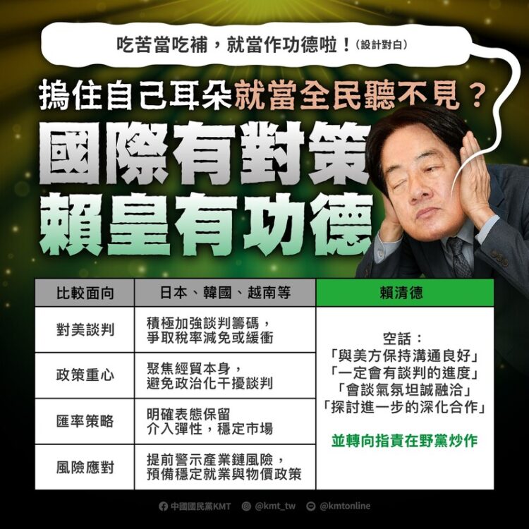 摀住自己耳朵就當全民聽不見? 國際有對策 賴皇有功德 摀住自己耳朵就當全民聽不見?-國際有對策-賴皇有功德