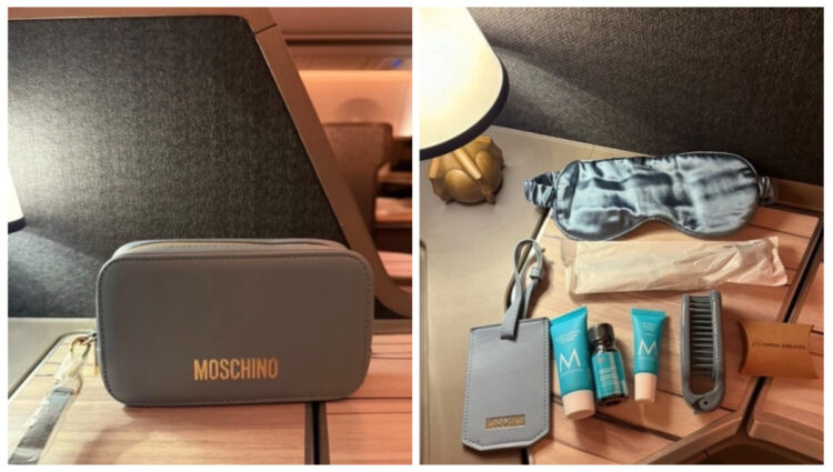 一袋勾起兒時回憶!華航商務艙Moschino盥洗包成網友熱議話題 一袋勾起兒時回憶!華航商務艙Moschino盥洗包成網友熱議話題
