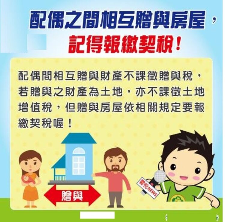 夫妻贈與房屋要繳契稅 高雄稅捐處主動輔導重購退稅便民措施 夫妻贈與房屋要繳契稅 高雄稅捐處主動輔導重購退稅便民措施