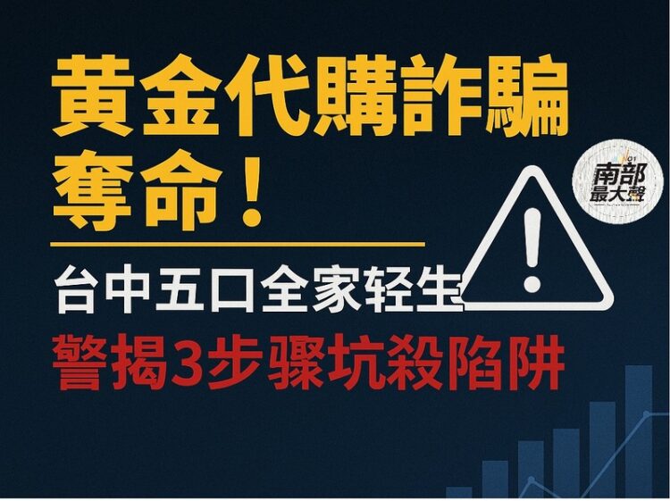 豐原五口命案背後的「黃金代購詐騙」陷阱:從信任到絕望的致命三部曲 豐原五口命案背後的「黃金代購詐騙」陷阱:從信任到絕望的致命三部曲