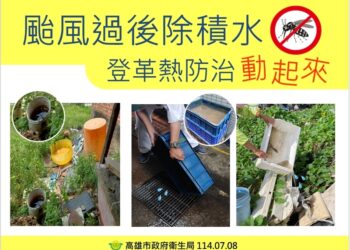 建築工地登革熱陽性率高 衛生局籲雨後一週防治關鍵權管單位加強巡檢 列印