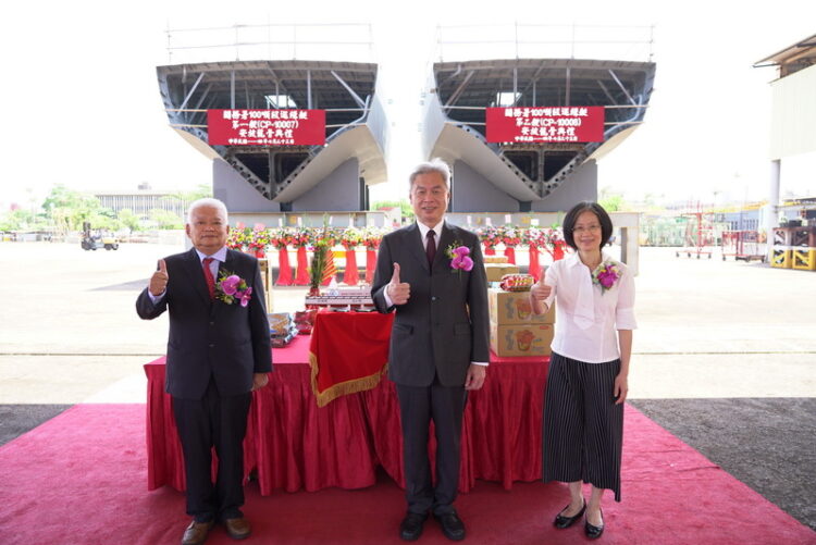 台船承造財政部關務署100噸級巡緝艇2艘 舉行安放龍骨典禮 台船承造財政部關務署100噸級巡緝艇2艘 舉行安放龍骨典禮