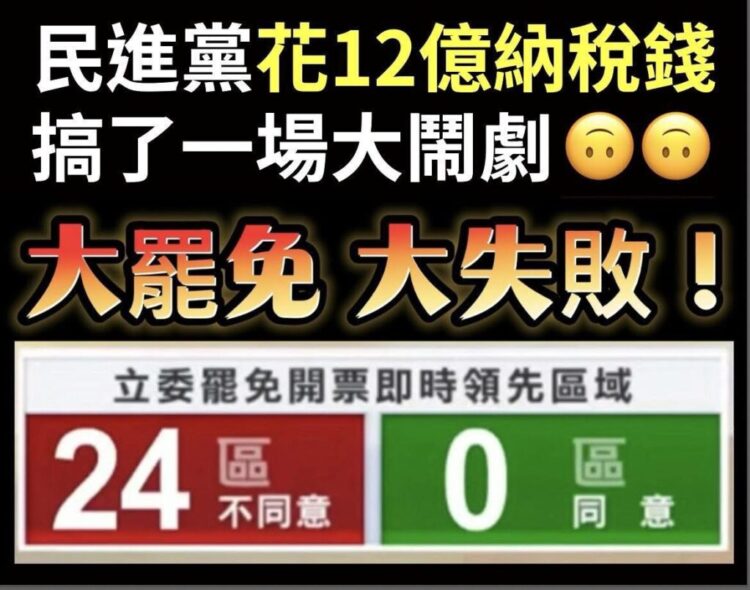 輸不起的民進黨不只撕裂社會 更暴露對民意的輕蔑 輸不起的民進黨不只撕裂社會 更暴露對民意的輕蔑