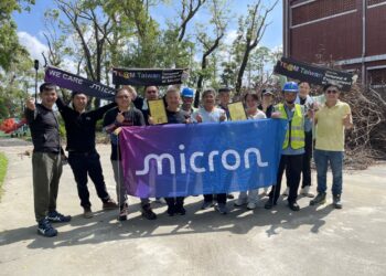 校園風災公私協力加速復原 美光科技號召志工清理成功國小與三股國小