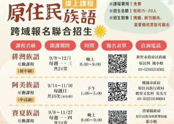 共同促進原民文化傳承！桃竹竹苗攜手推族語線上課程 資源共享打造零距離學習環境