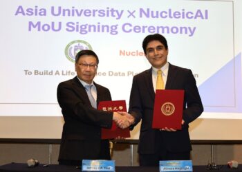 亞洲大學攜手美國 NucleicAI 建構主權 AI 生醫數據平台 推動台灣生命科學創新生態 亞洲大學攜手美國 NucleicAI 建構主權 AI 生醫數據平台 推動台灣生命科學創新生態