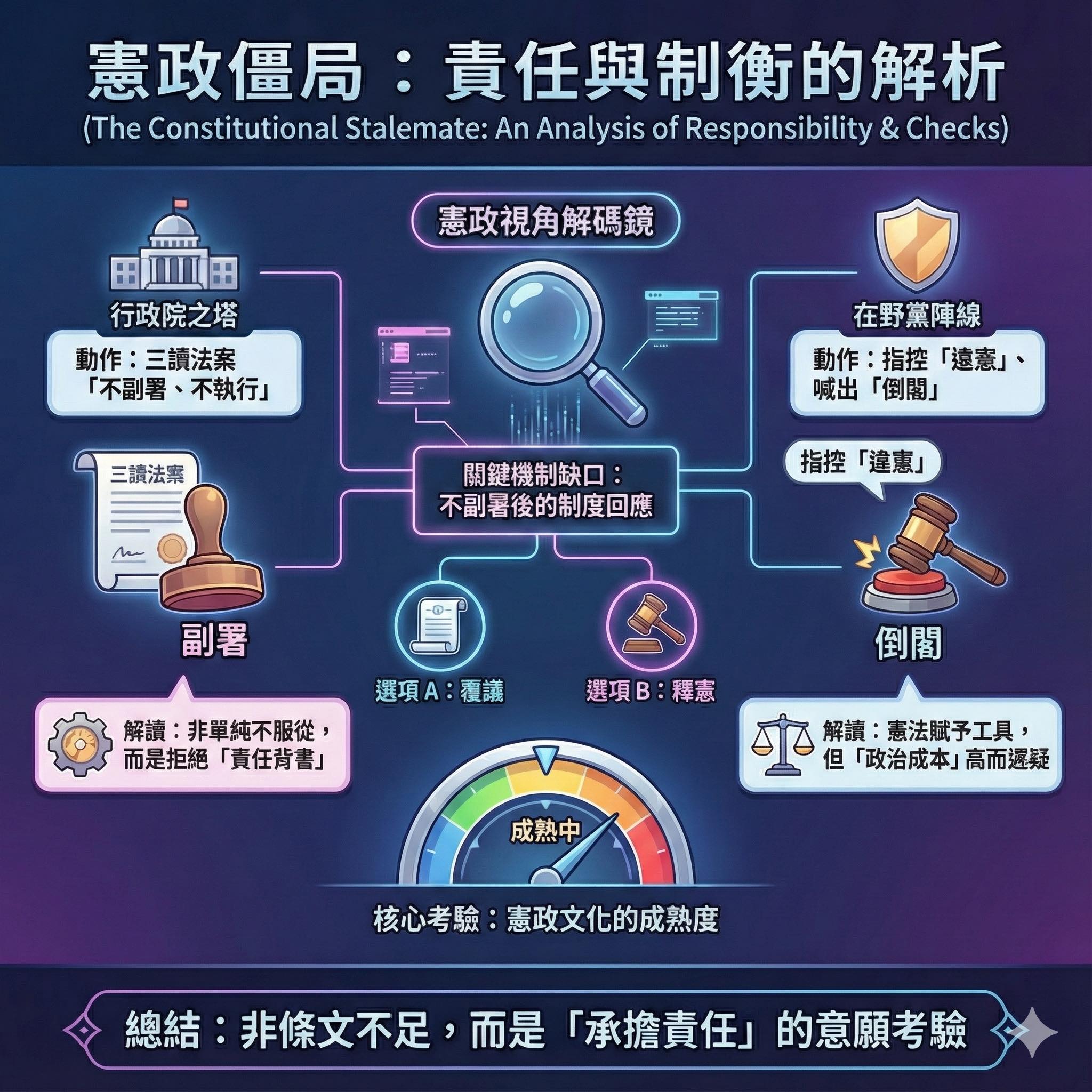 制衡的界線 在野黨、行政權與憲政責任