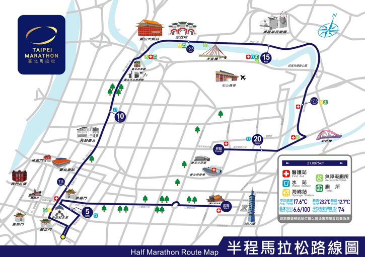 「2025臺北馬拉松」21日登場 市區啟動交通管制措施 提醒用路人提前改道並搭乘大眾運輸配合交管