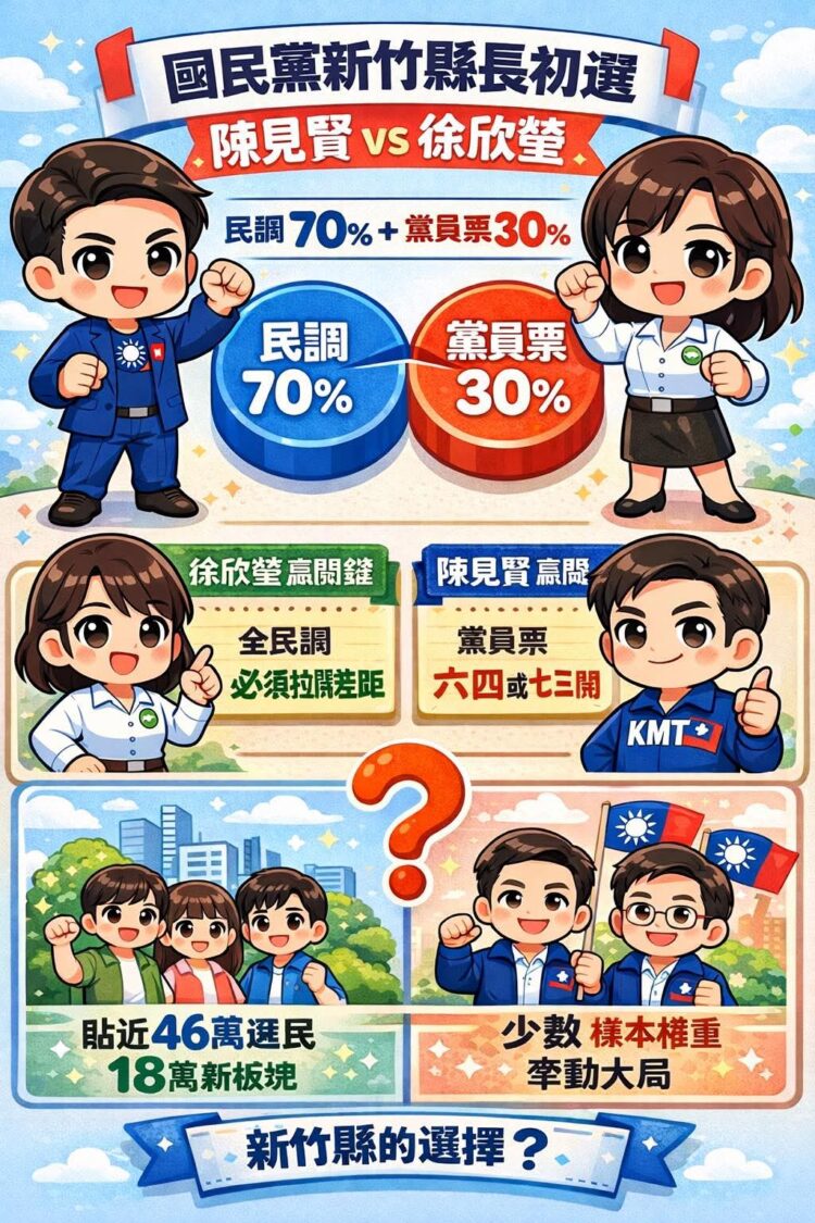 國民黨新竹縣長黨內初選的數學題
