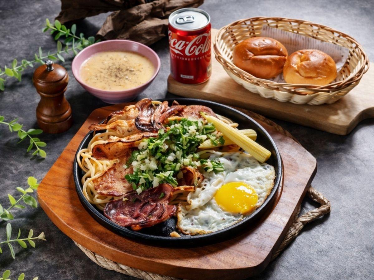 高雄瑞豐夜市必吃原肉牛排 厚切飽滿肉汁 搭配酥皮濃湯超滿足