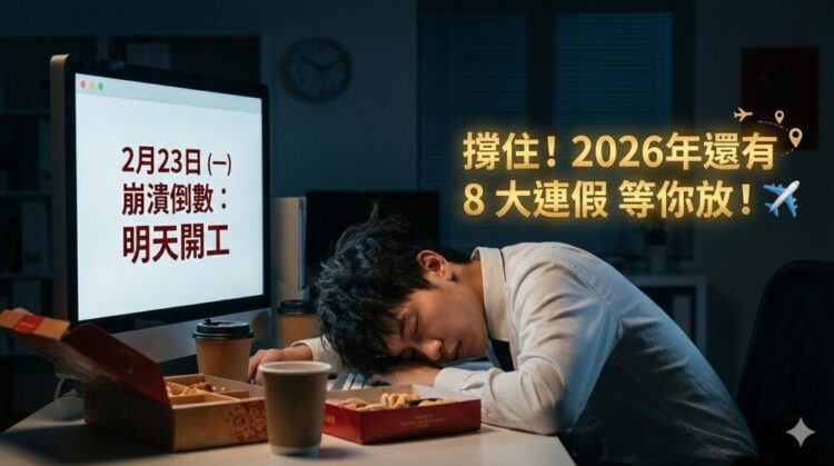 9天春節連假倒數 上班族哀號「時間過太快」 下週開工後還有8大連假可期待