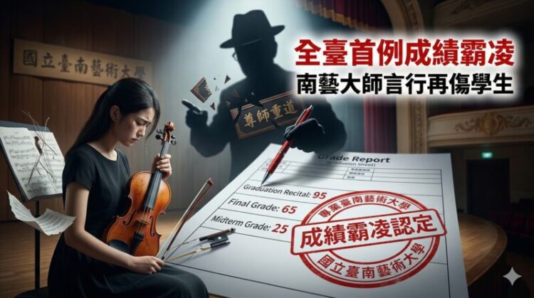 國立臺南藝術大學首例成績霸凌案延燒 家長控教師不當言行造成學生二度傷害