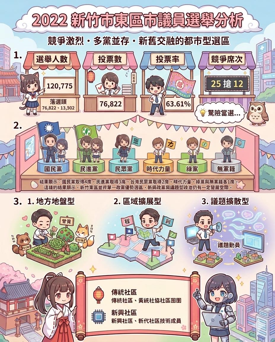 眾聲喧嘩的新竹市東區議員票源分析