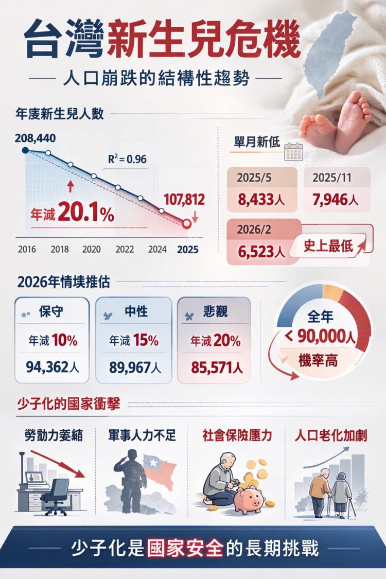 台灣正在消失 出生崩跌背後的國家危機