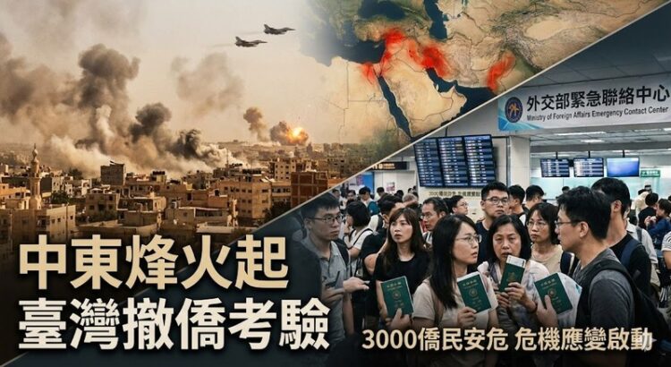 中東衝突升級下的撤僑課題:臺灣外交領務機制與國際危機應變能力考驗 中東衝突升級下的撤僑課題:臺灣外交領務機制與國際危機應變能力考驗