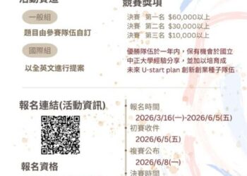 2026國立中正大學國際創新創業競賽啟動 串聯校園新創能量打造青年創業實踐平台