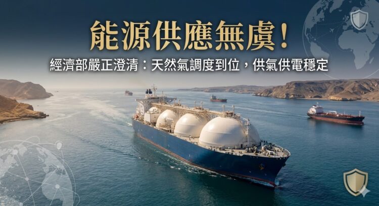 能源供應無虞！經濟部嚴正譴責網路不實謠言 重申天然氣船調度已到位 保證供氣供電不中斷