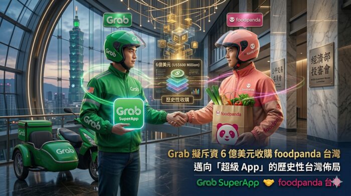 Grab擬斥資6億美元收購foodpanda臺灣 中資疑慮升溫監管變數成交易關鍵