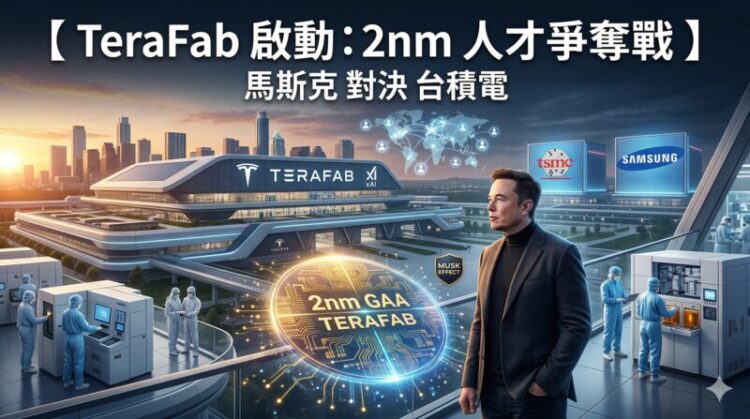 馬斯克啟動TeraFab晶圓廠計畫 全球搶挖半導體人才直攻2奈米製程對決台積電與三星