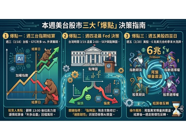 超級央行週碰撞全球結算日 台美股市迎2026首季「震盪深水區」