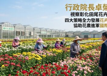 視察彰化田尾花卉產區 行政院長卓榮泰提四大策略全力發展彰化花卉產業 協助花農進軍國際市場