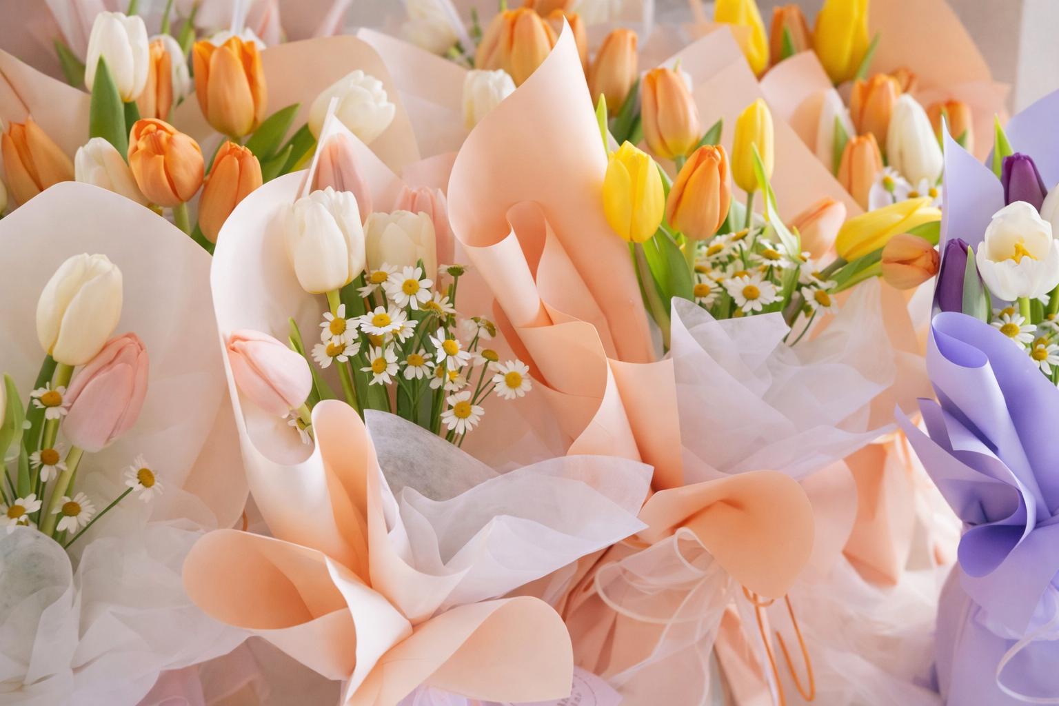 台中浪漫花束首選，以代表「告白」的鬱金香回憶初戀青澀氛圍（圖/Medick Marketing Ltd.提供）