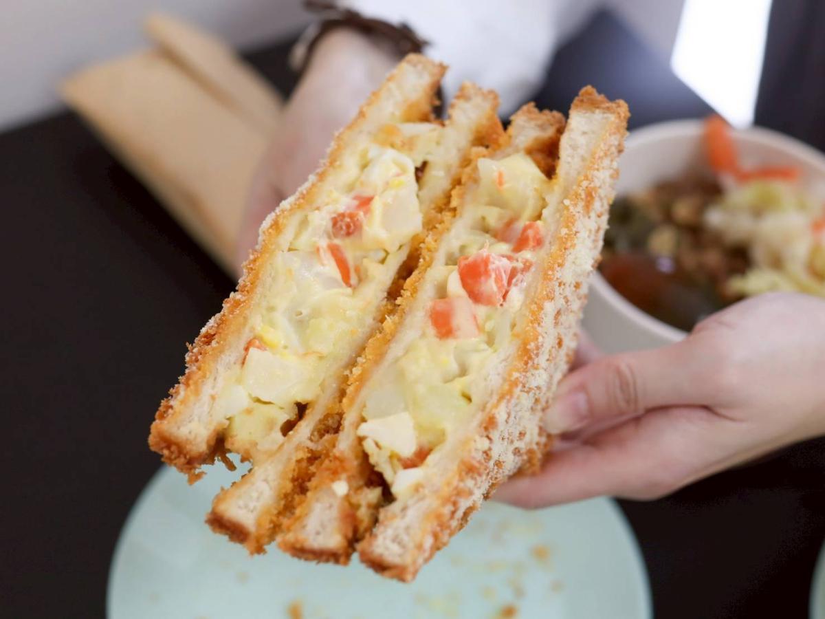 竹北三民路早午晚餐推薦 慢火熱煎鐵板奶油吐司 外帶團購都方便