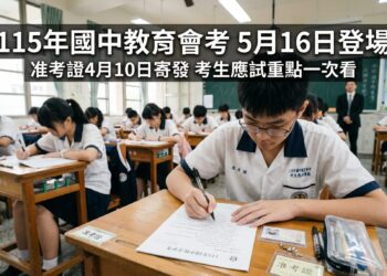 115年國中教育會考5月16日登場 4月10日寄發准考證 教育部提醒考生留意報名與應試規定