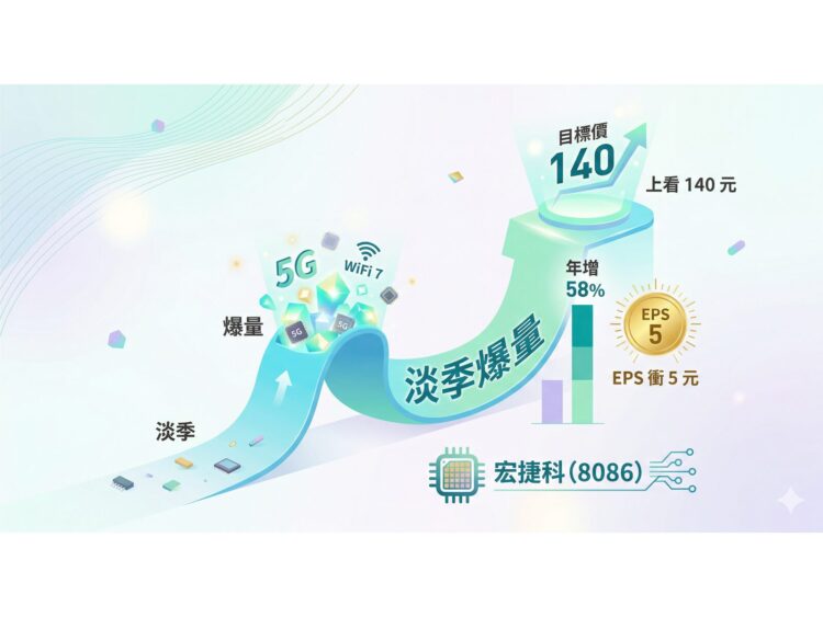 淡季爆量年增58% 宏捷科(8086)EPS衝5元 目標價上看140元