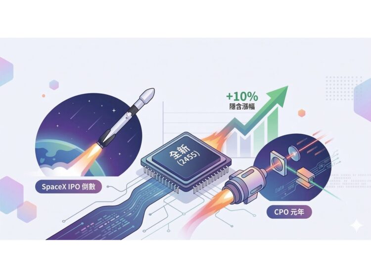 【追蹤報導】SpaceX IPO倒數＋CPO元年雙引擎共振 全新(2455) 隱含漲幅約10%