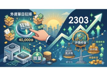 外資單日狂掃 4 萬張 22 奈米放量 聯電(2303)評價修復