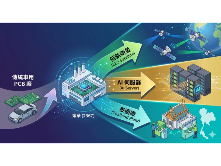 傳統車用PCB廠蛻變中！燿華(2367)低軌衛星╳AI伺服器╳泰國廠三箭齊發