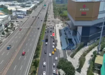 台中新地標開幕 第五分局出動空拍機疏導交通