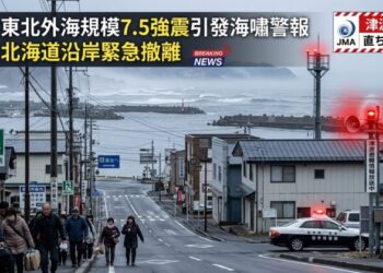 日本東北外海規模7.5強震引發海嘯警報 岩手、北海道沿岸緊急撤離