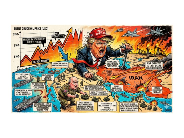 中東戰鼓擂動！英美三航艦大軍壓境，專家技術面示警：油價「雙鬼拍門」恐現中期頂部